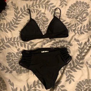 Forever 21 Black Two Piece Bathing Suit